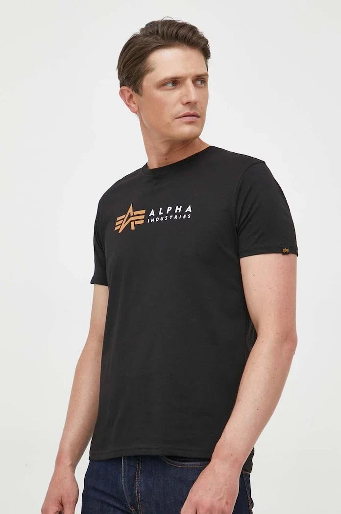 Camiseta de algodón Alpha Industries Label T 118502 03