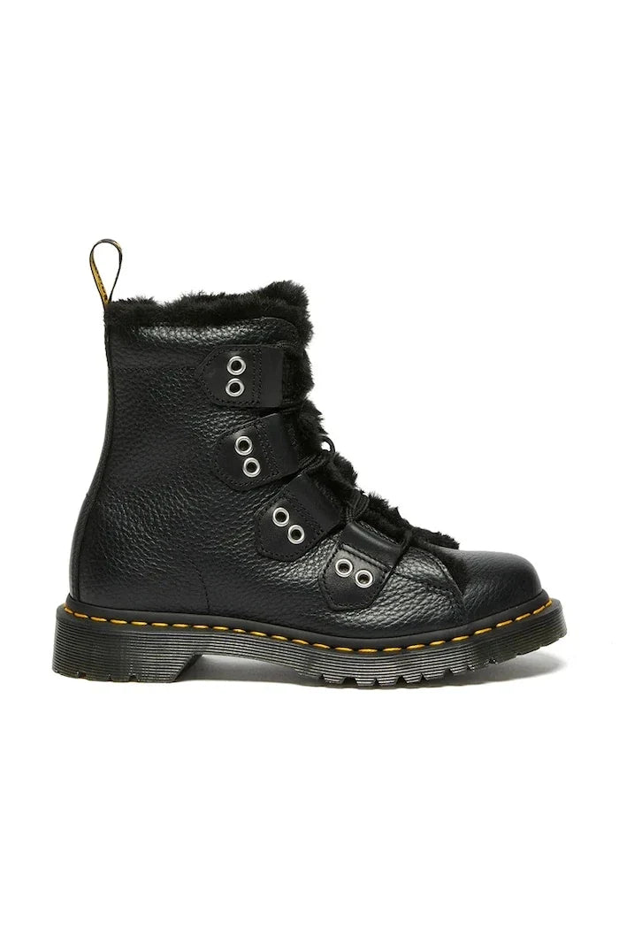 Botín Dr. Martens 1460 LTT de piel forrado de pelo