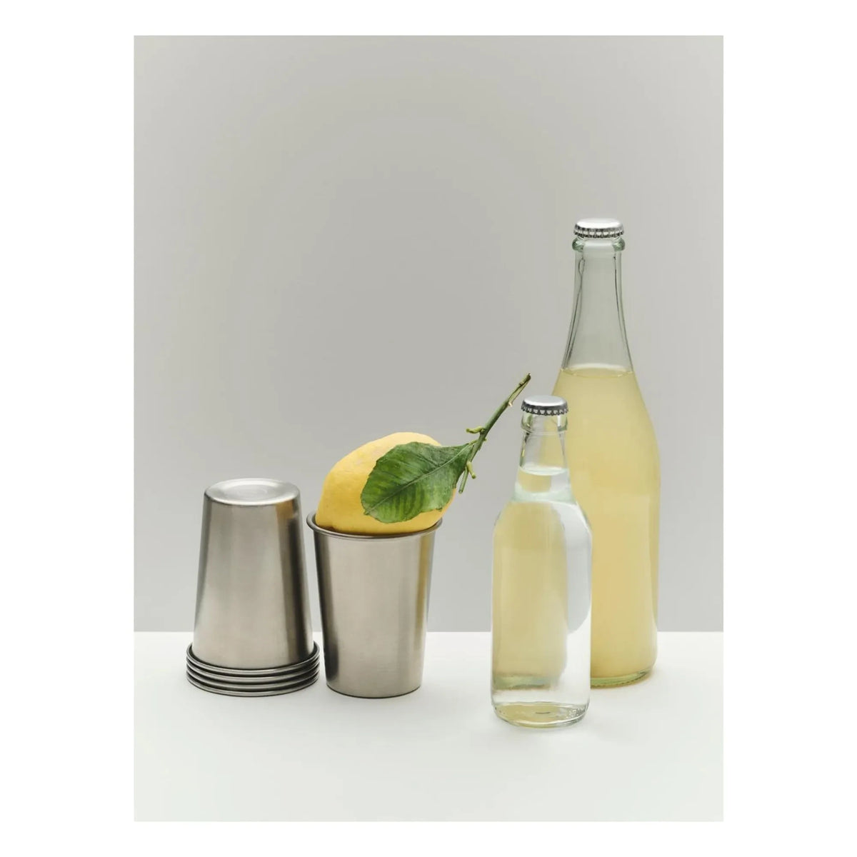 Hay - Outdoor Market vasos de acero, Jasper Morrison - Set de 2 | Acero