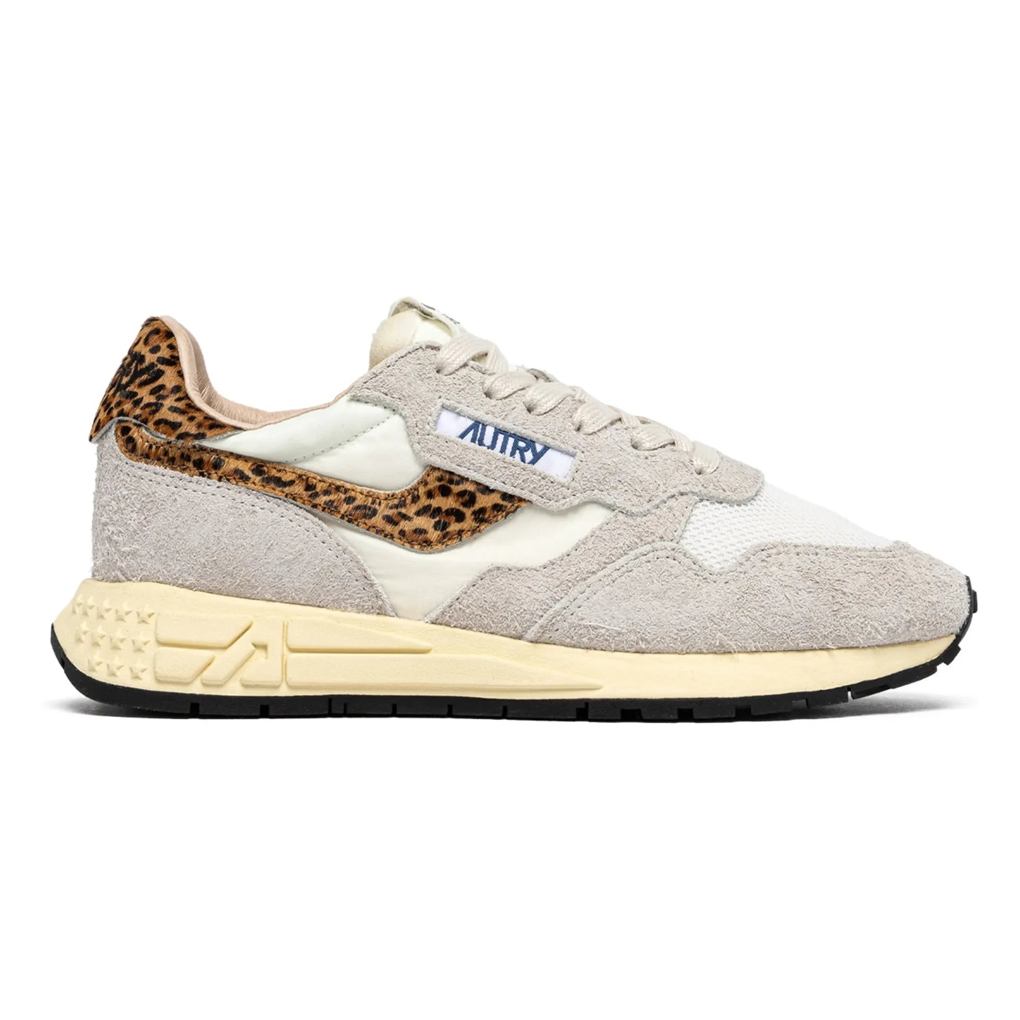 Autry - Zapatillas de leopardo Reelwind Low de ante y nailon | Beige