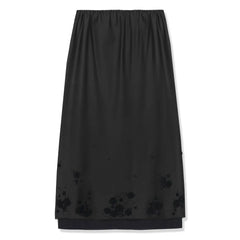 Cordera - Falda de lana con detalle de cinturón y adornos | Marrón oscuro