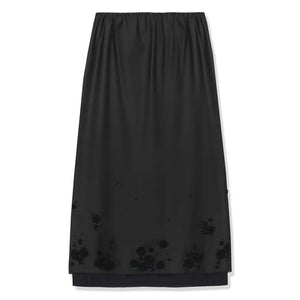 Cordera - Falda de lana con detalle de cinturón y adornos | Marrón oscuro