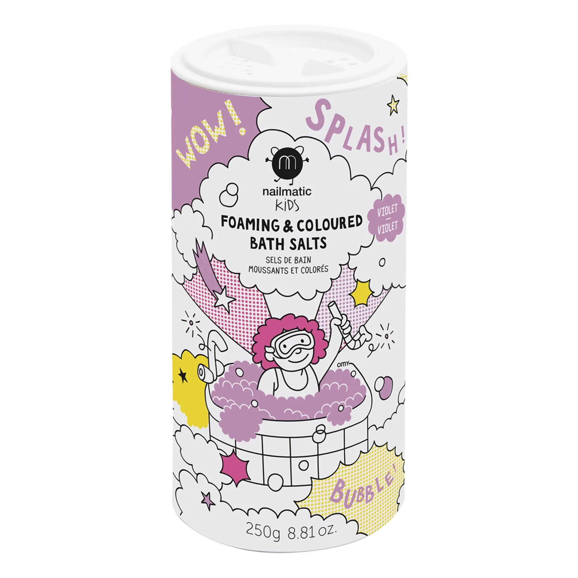 Nailmatic Kids - Sales de Baño Espumosas y Coloridas - 250g | Morado