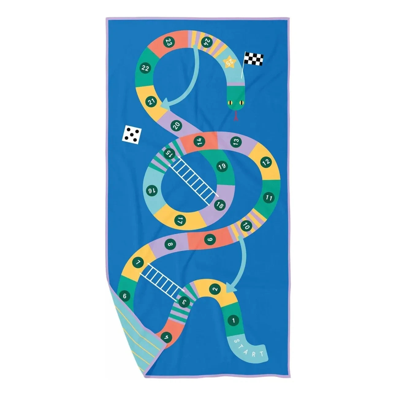 Quut - Toalla de playa de microfibra Echelle et Serpent | Azul