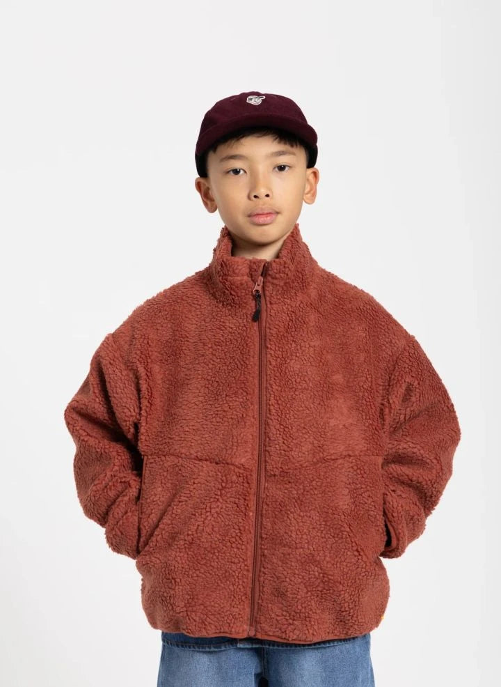 Smallable Kid - Chaqueta Sherpa Smooth | Rojo ladrillo