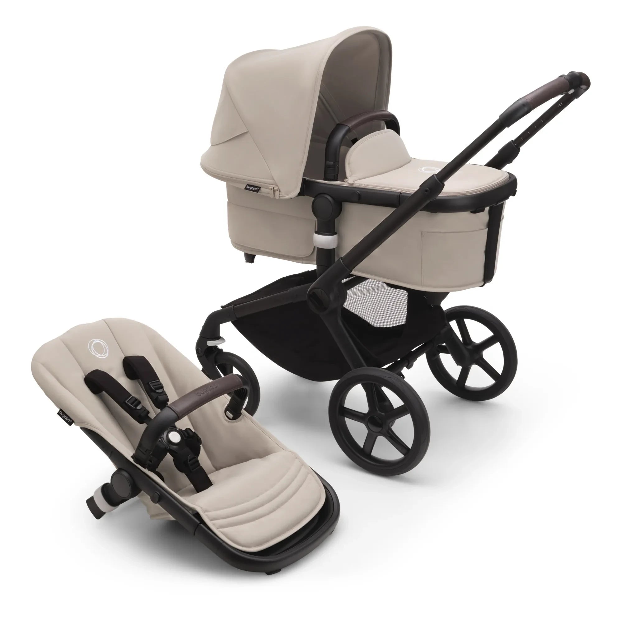 Bugaboo - Bugaboo Fox 5 Cochecito todoterreno - Chasis negro | Marrón topo