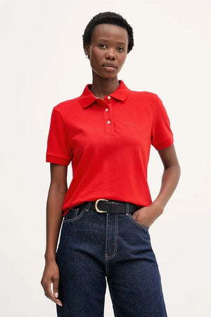 Camiseta Barbour Bowford para mujer con cuello de piqué elástico de algodón