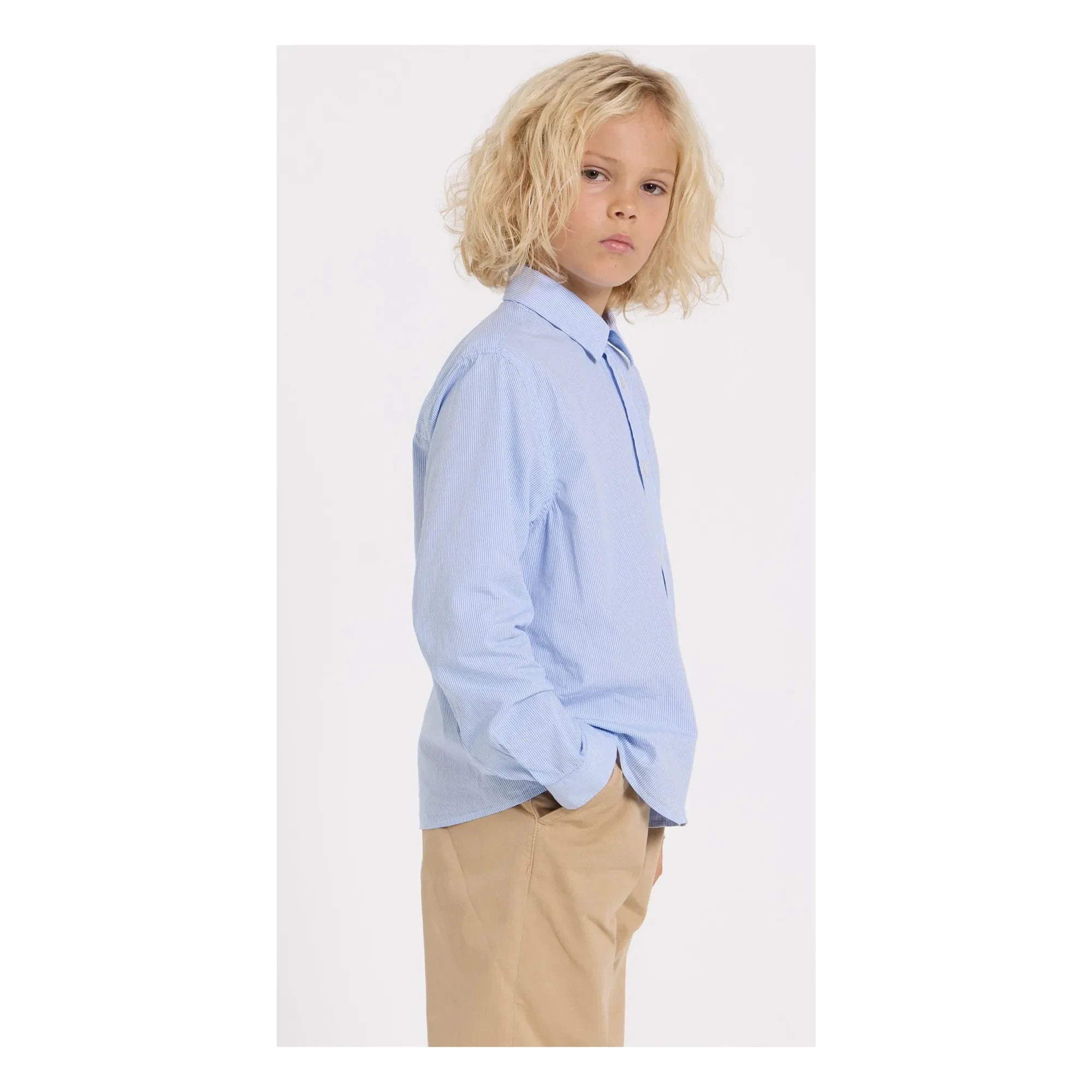Smallable Kid - Camisa de Rayas Zak | Azul claro