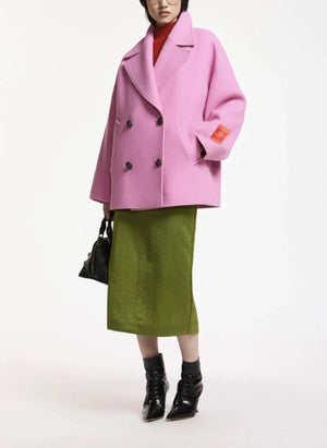Essentiel Antwerp - Oversized Böbrek Kaban | Pembe