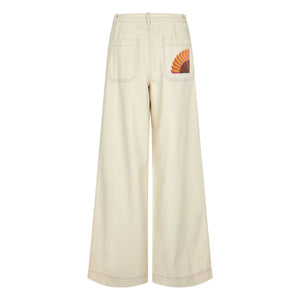 Lollys Laundry - Pantalones de algodón Florida | Crema