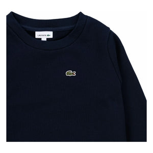 Lacoste - Sudadera de Felpa con Logo de Algodón Orgánico | Azul Marino