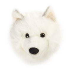 Wild & Soft - Colgador de pared cabeza de lobo blanco