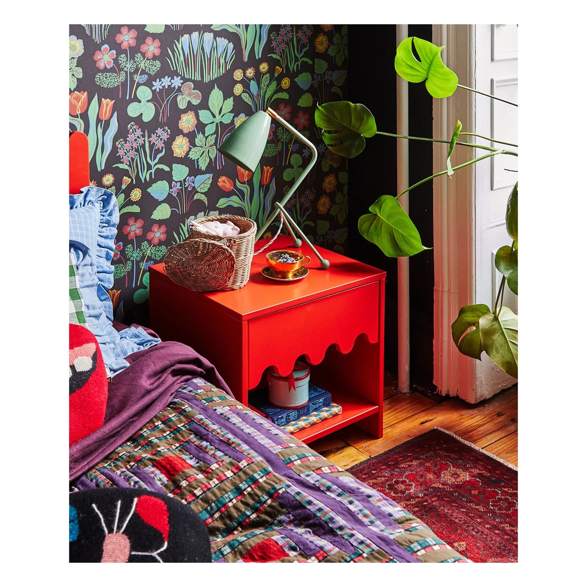 Oeuf NYC - Mesita de noche Moss | Rojo