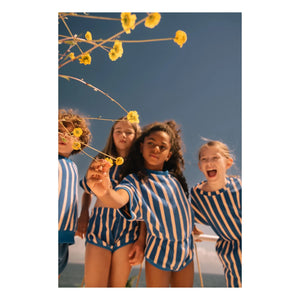 We Are Kids - Sudadera de felpa de algodón orgánico a rayas | Azul