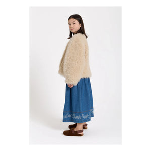 Hundred Pieces - Falda Bordada Cally | Azul denim