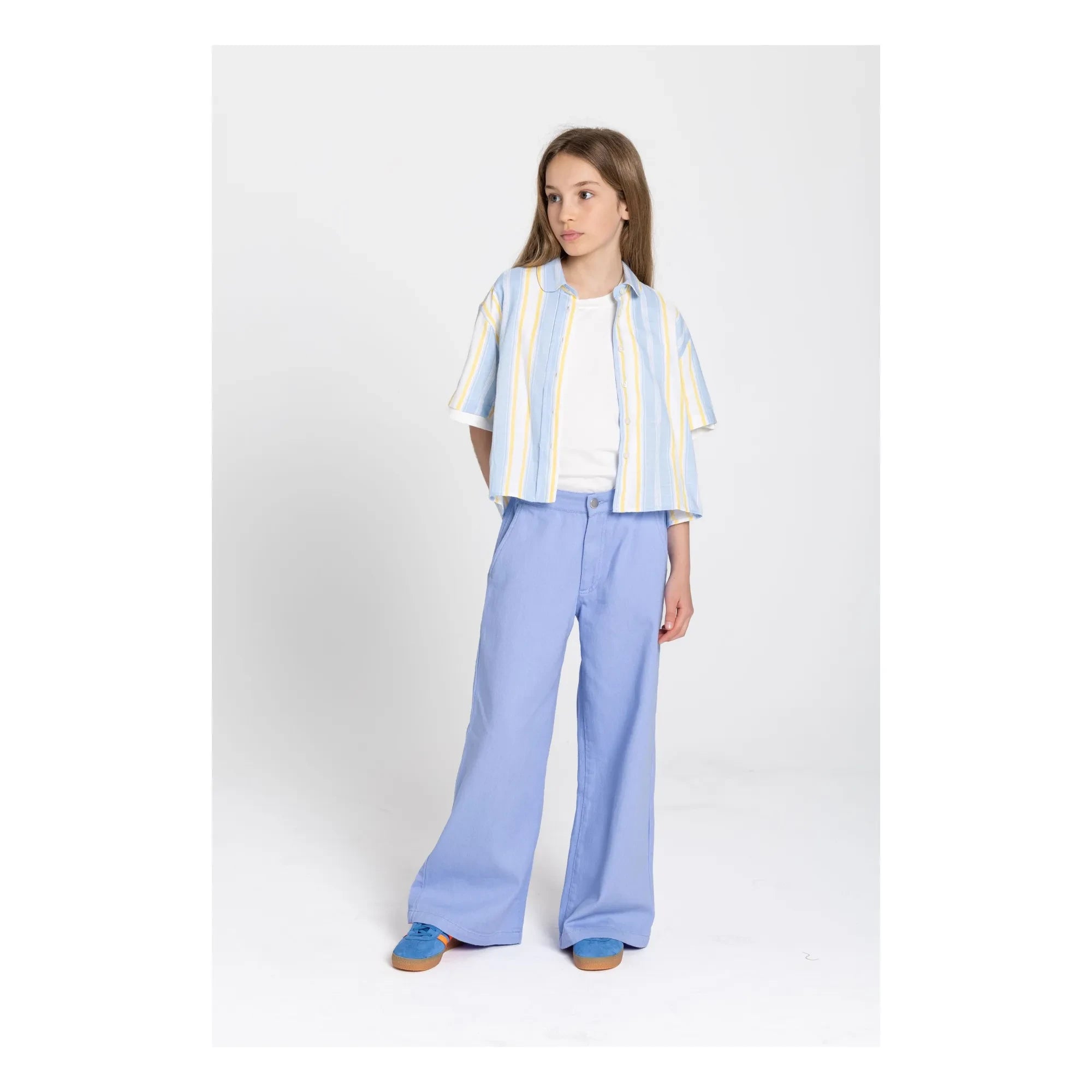 Smallable Kid - Paloma Pantalones de pernera ancha | Azul claro
