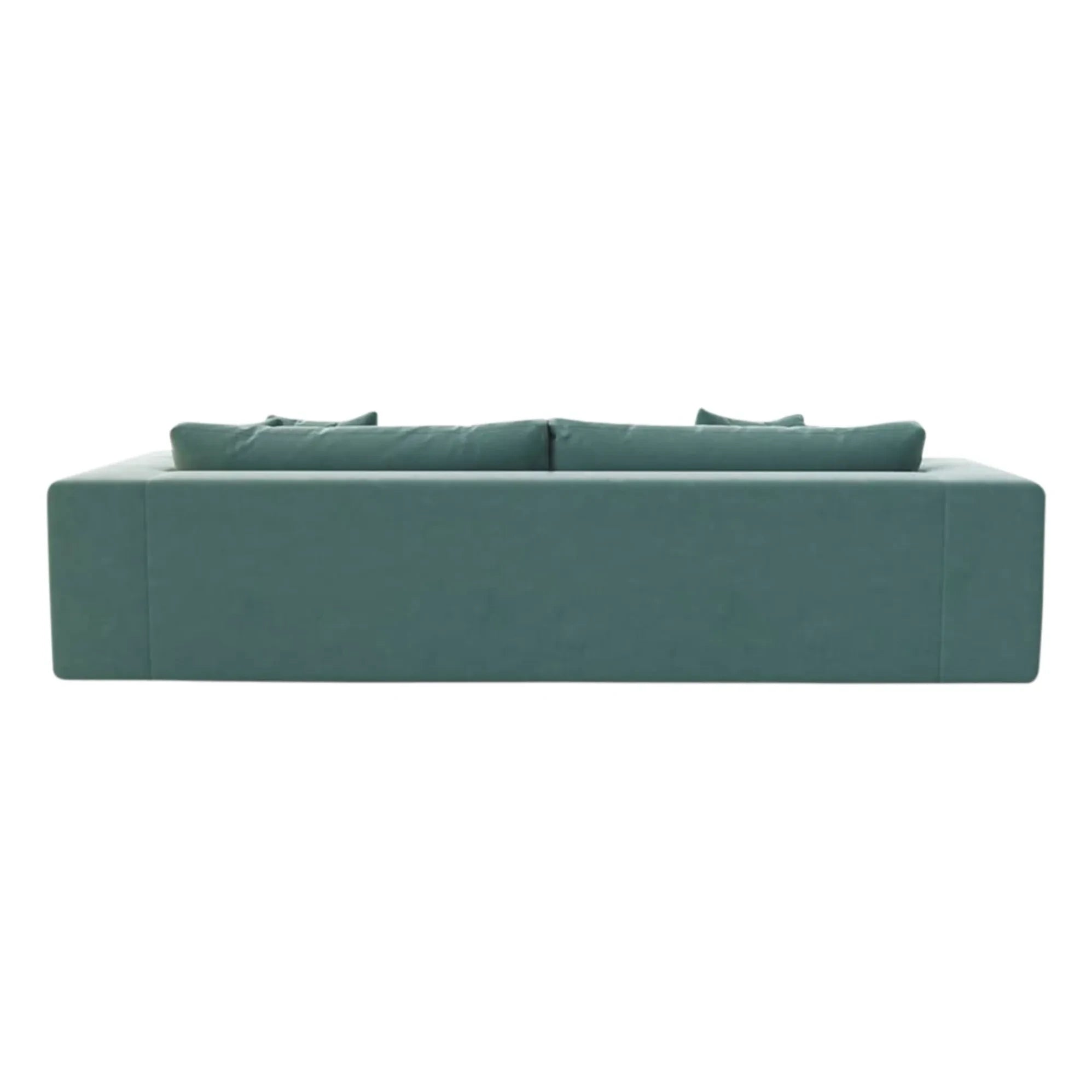 Sofá cepillado de terciopelo de 4 plazas Panac Edition - Bellechasse - 275 cm | Coñac