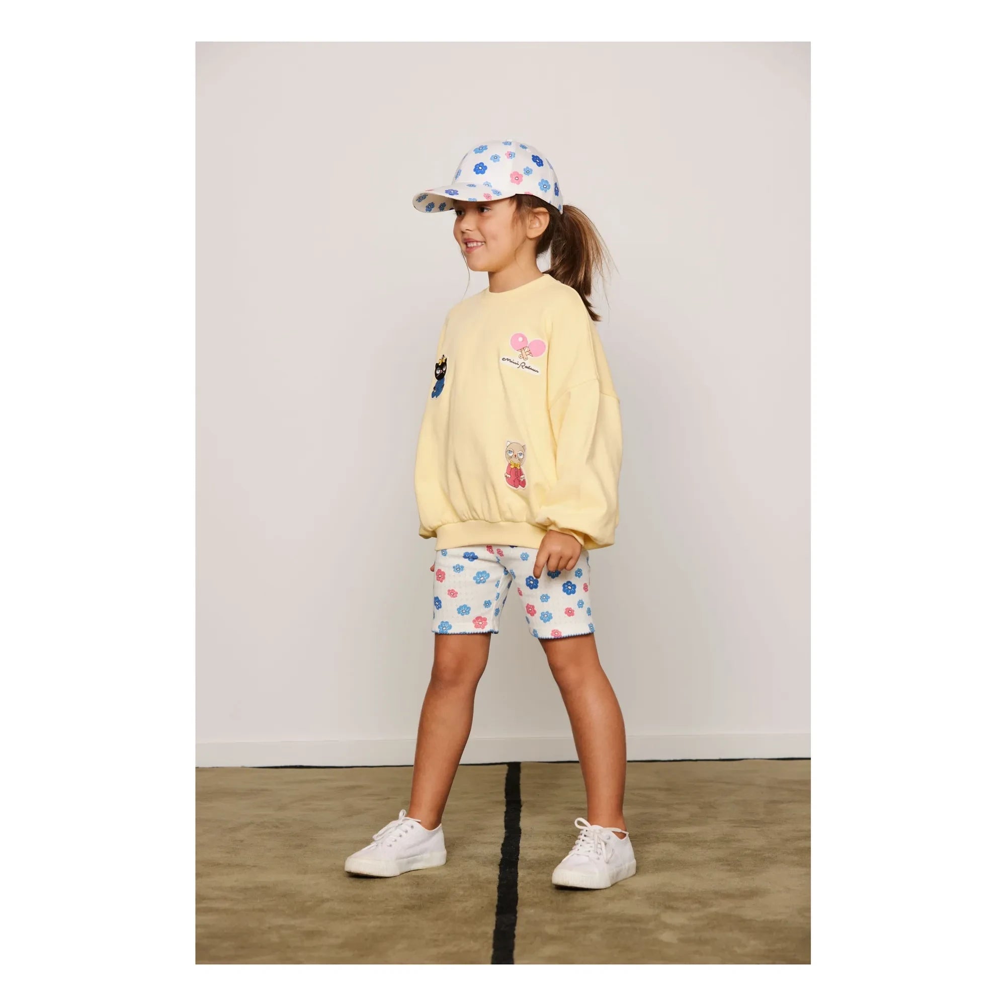 Mini Rodini - Parche de sudadera de algodón orgánico con animales | Amarillo