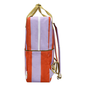 Sticky Lemon - Mochila grande a rayas | Rojo