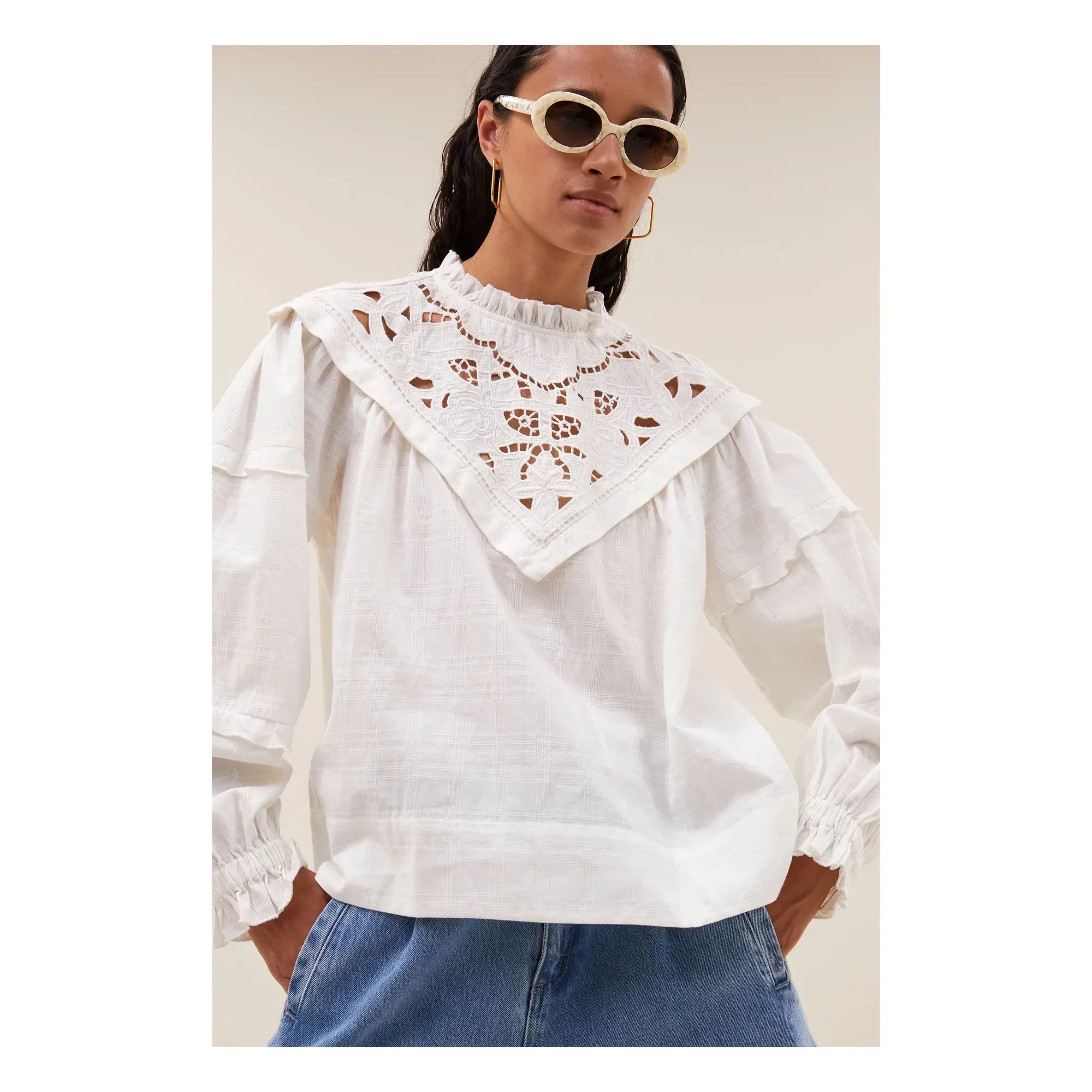 Blusa Bowie de Algodón By Bar | Blanco