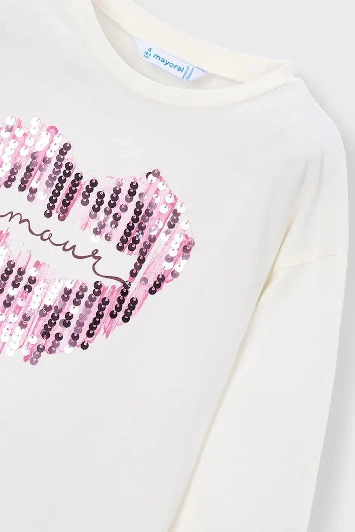 Blusa de manga larga de algodón para niños Mayoral