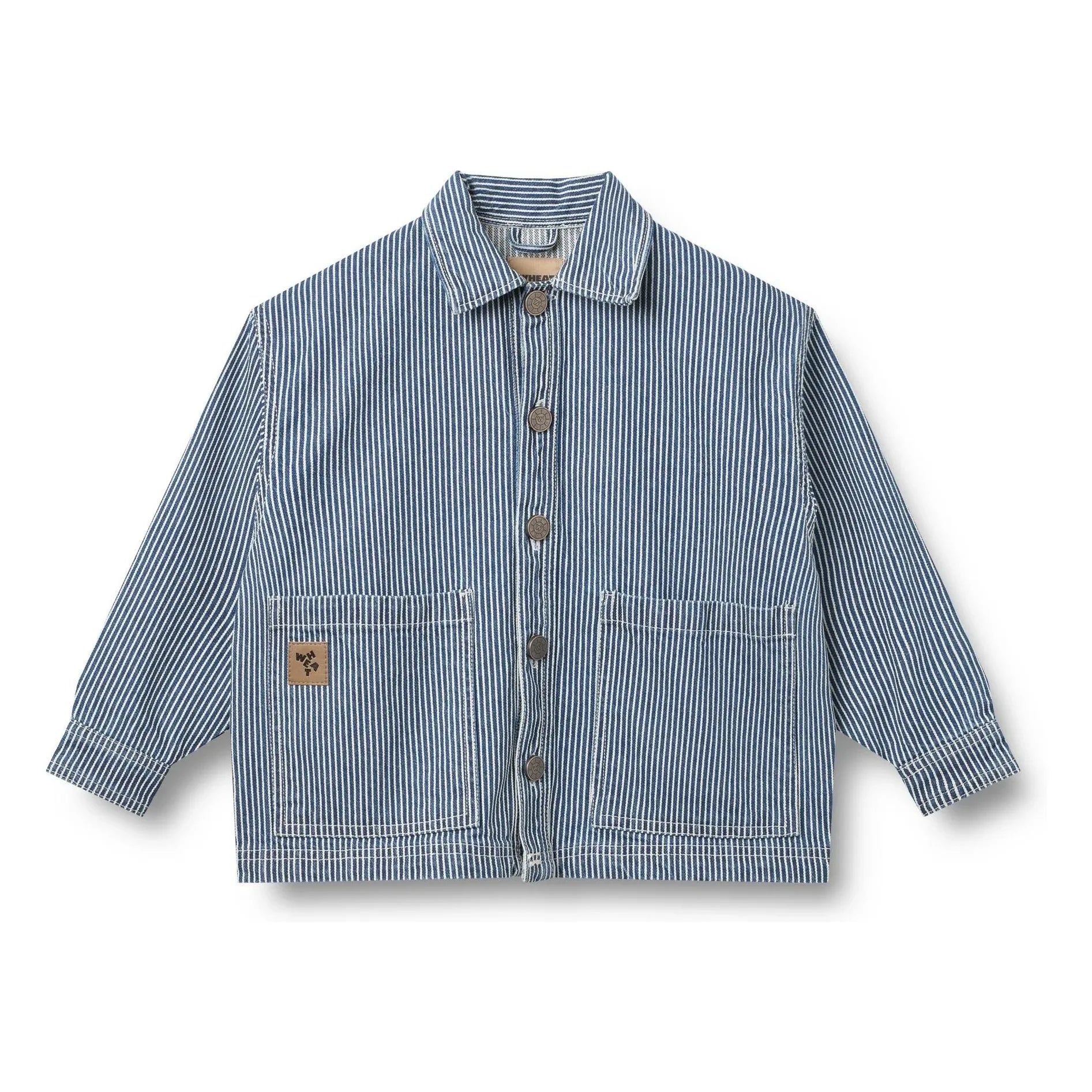 Wheat - Chaqueta de algodón orgánico a rayas Cole Denim | Azul