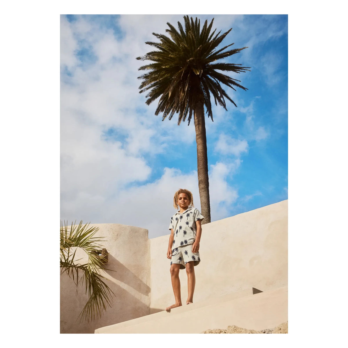 Molo - Pantalón corto de toalla Abay Palm | Gris