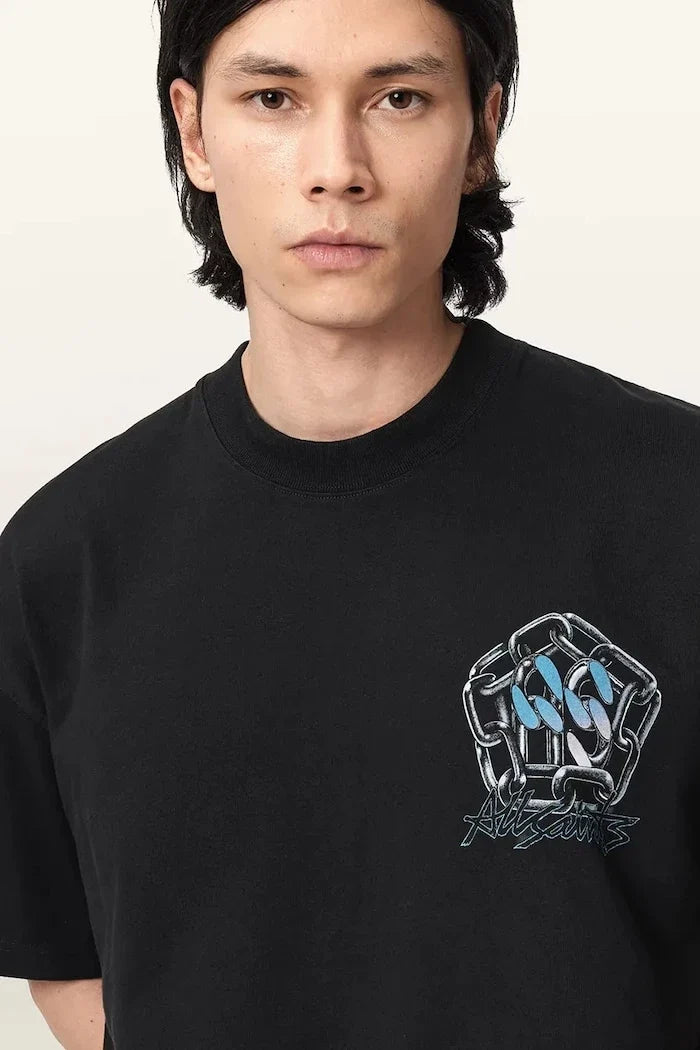 Camiseta básica de hombre AllSaints AFFIX con lino