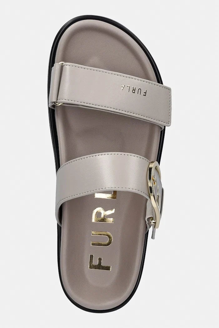 Chanclas planas de cuero para mujer Solea de Furla