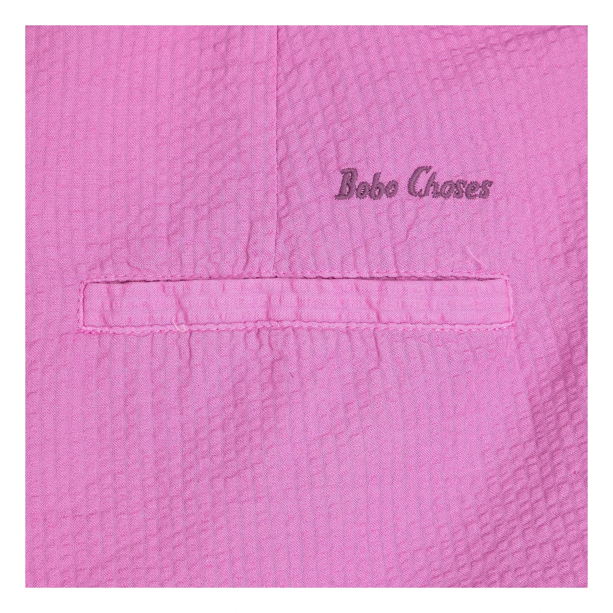 Bobo Choses - Shorts plisados de seersucker de algodón morado
