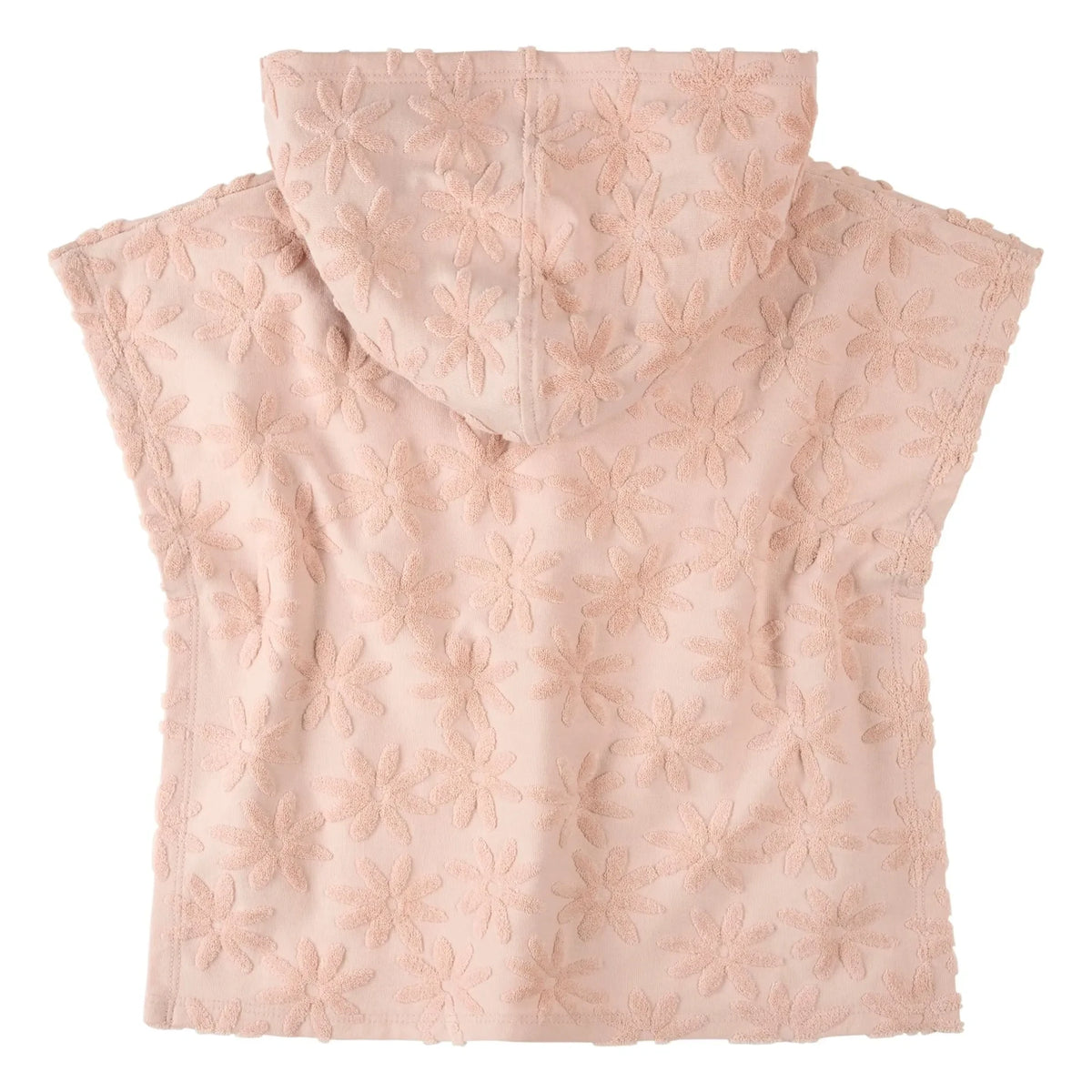 Petit Lem - Poncho de playa de algodón orgánico con estampado floral | Rosa