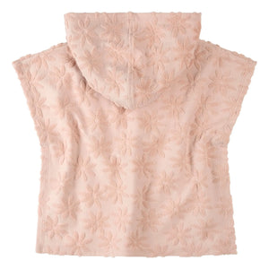 Petit Lem - Poncho de playa de algodón orgánico con estampado floral | Rosa