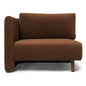 Ferm Living - Sofá modular de terciopelo Dase, módulo izquierdo | Marrón