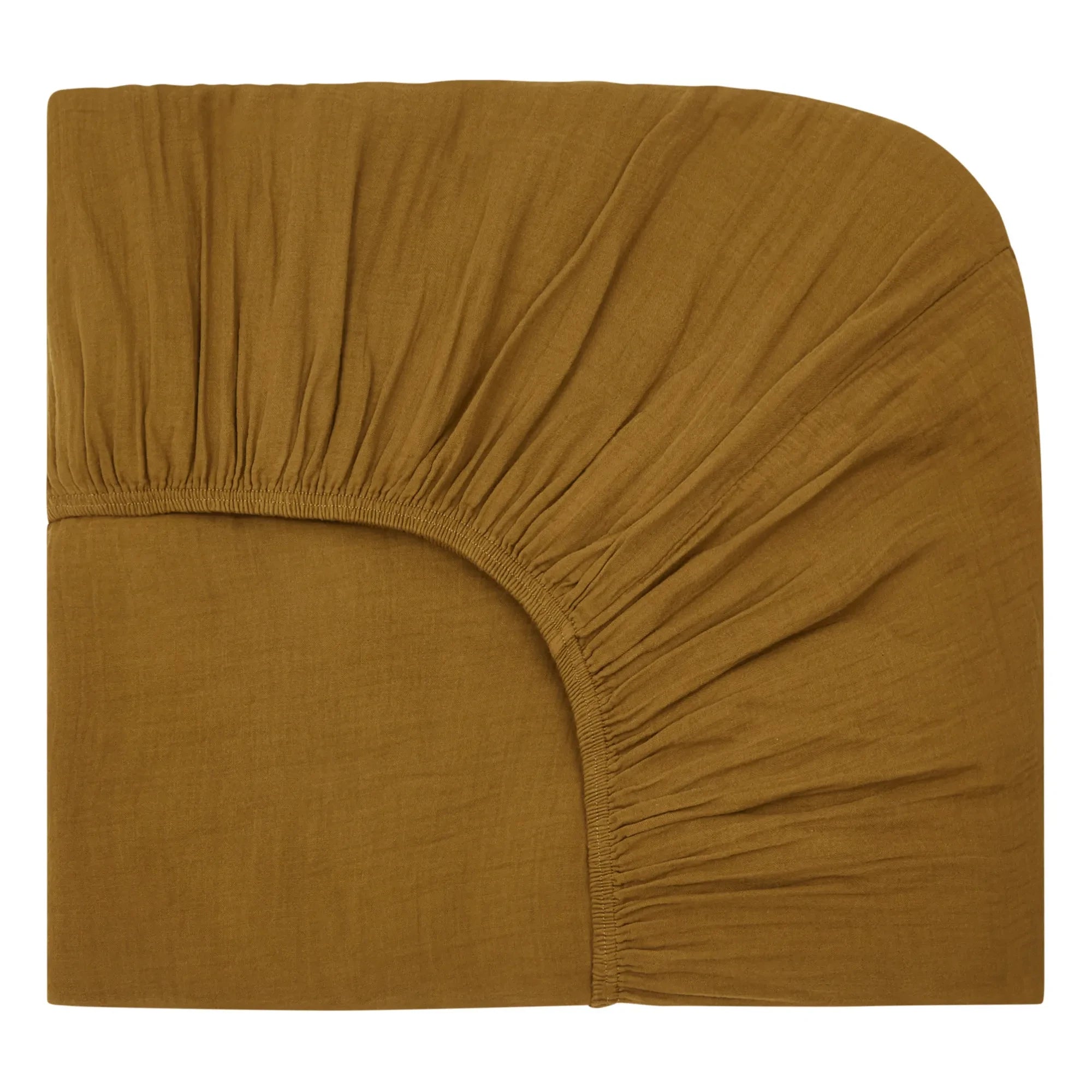 Haomy - Sábana plana de algodón voile Dili | Oro