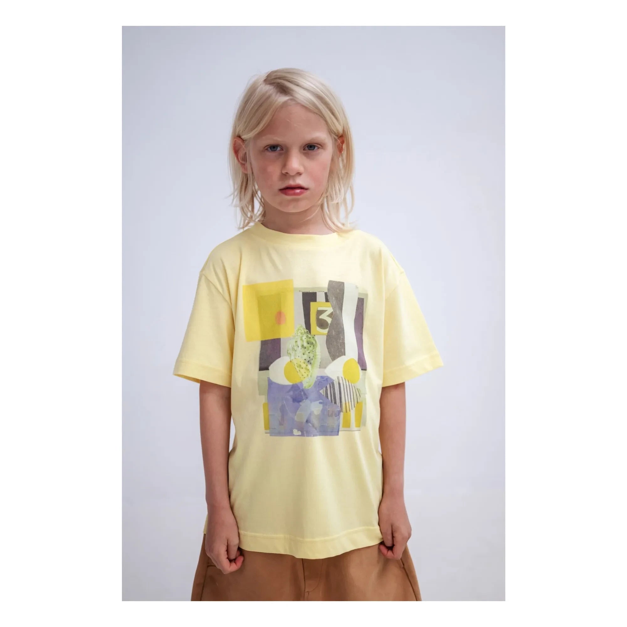 Repose AMS - Camiseta artística de algodón orgánico | Amarillo pálido