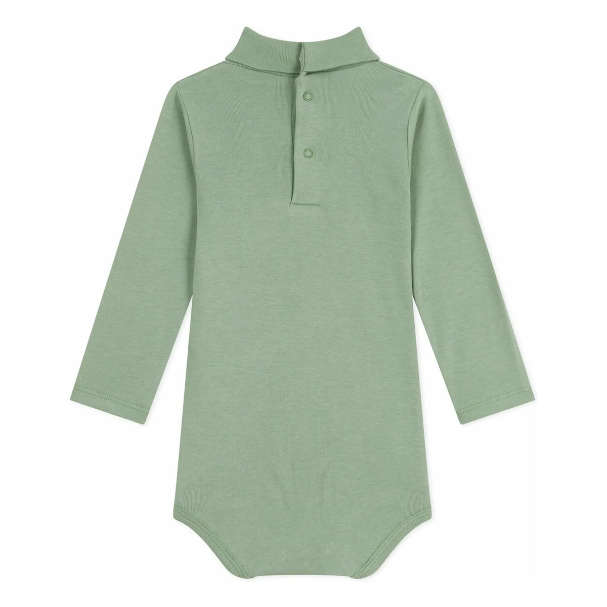 Petit Bateau - Body de algodón orgánico de cuello alto | Salvia