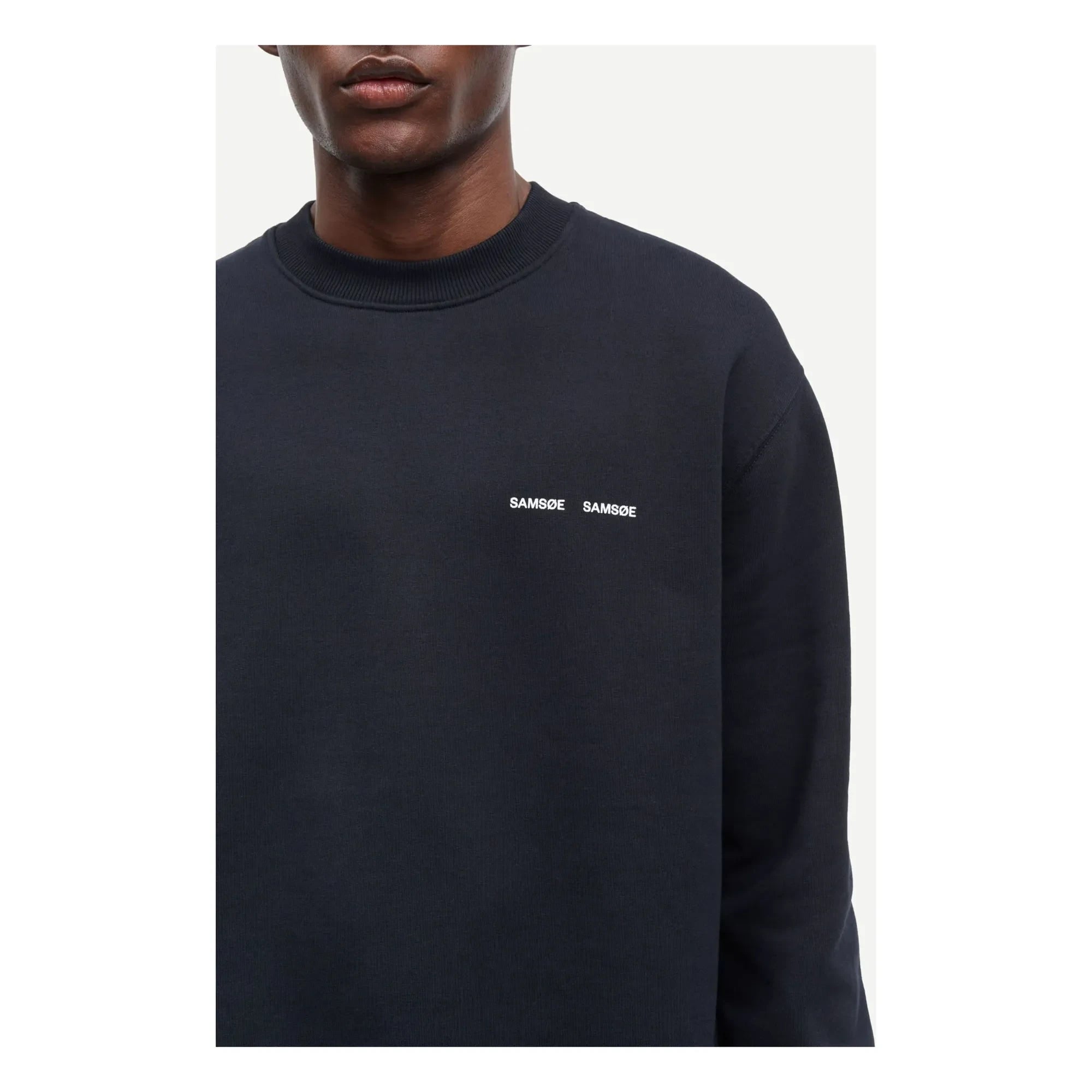 Samsoe Samsoe - Sudadera Norsbro de cuello redondo de algodón orgánico | Azul Oscuro