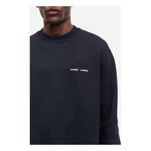 Samsoe Samsoe - Sudadera Norsbro de cuello redondo de algodón orgánico | Azul Oscuro