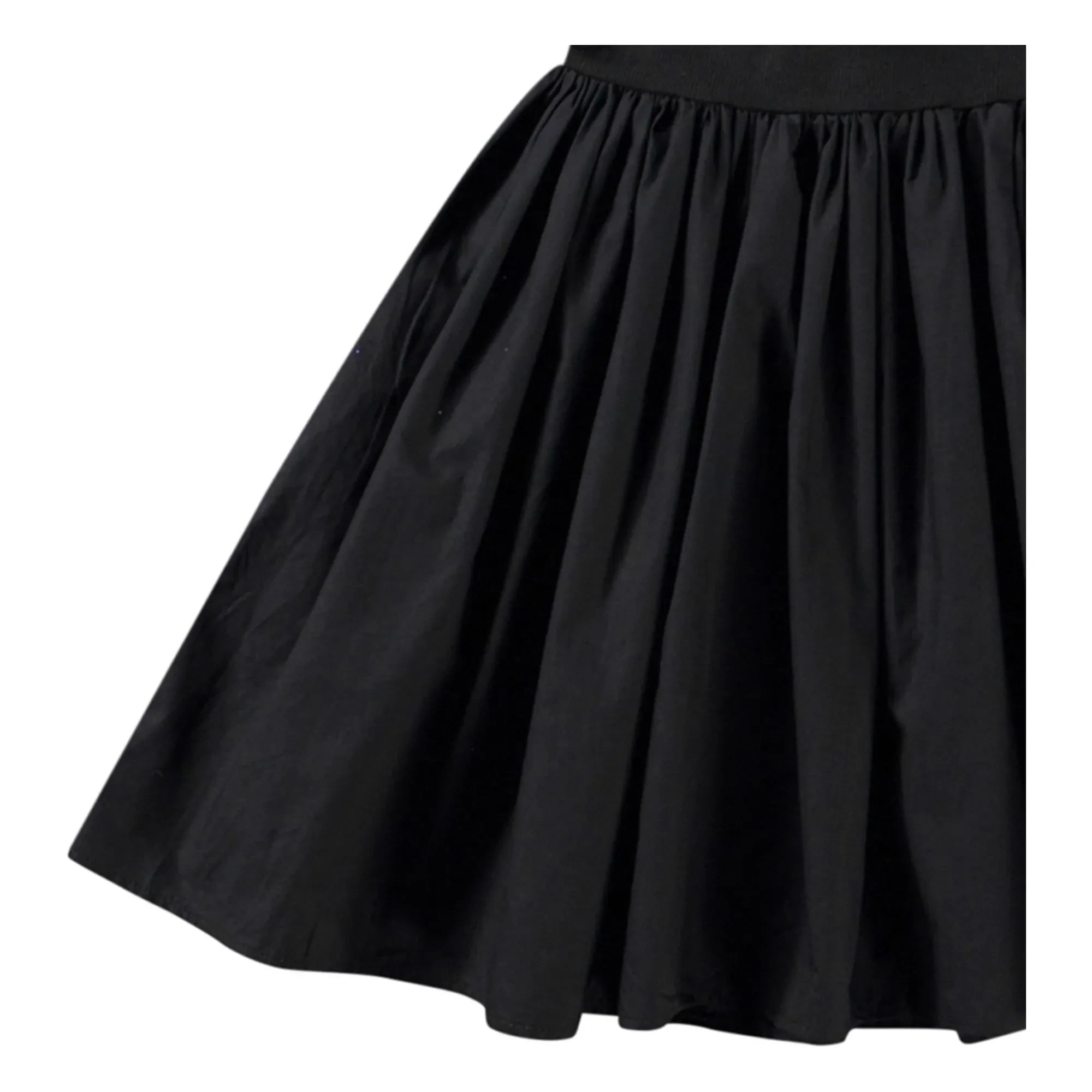 Molo - Vestido Asimétrico con Volantes de Algodón Orgánico Chloey | Negro