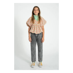 Piupiuchick - Amarillo | Blusa con volante y estampado de cerezas
