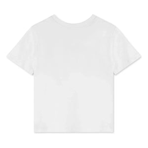 Fliink - Camiseta de algodón orgánico Summer Zebra | Blanca