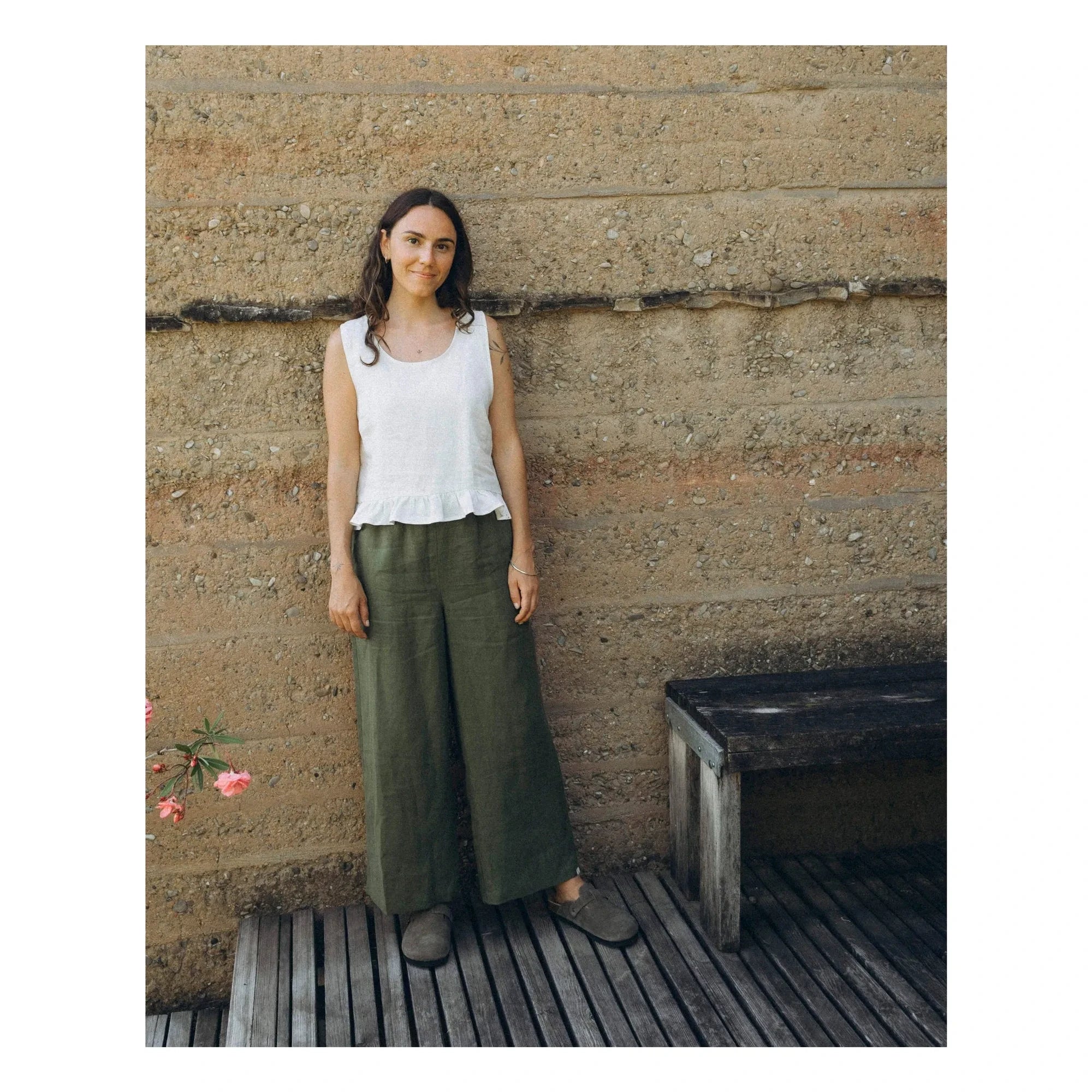Matona - Pantalón de lino | Oliva