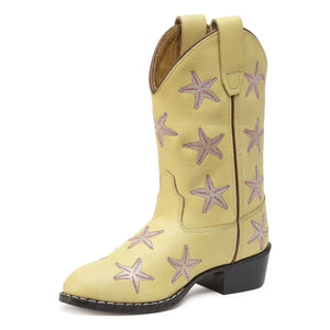 Bootstock - Botas cowboy de piel Starfish | Amarillo pálido
