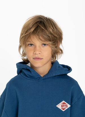 Hundred Pieces - Pat Freedom Sudadera Orgánica de Algodón | Gris azul