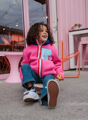 Hello Hossy - Chaqueta de Forro Polar con Cremallera | Fucsia