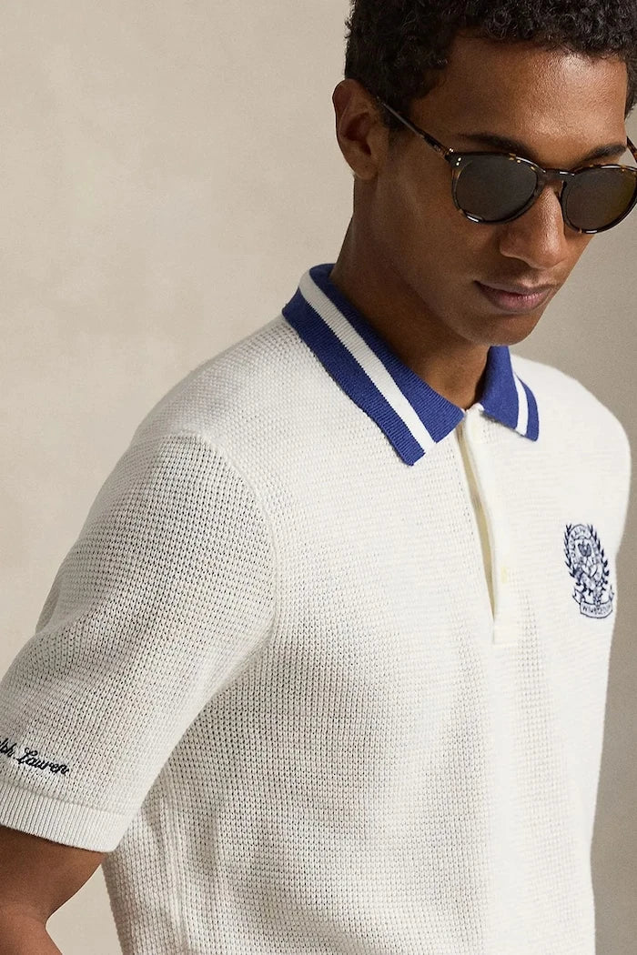 Polo Ralph Lauren pulóver de algodón de manga corta para hombre Wimbledon