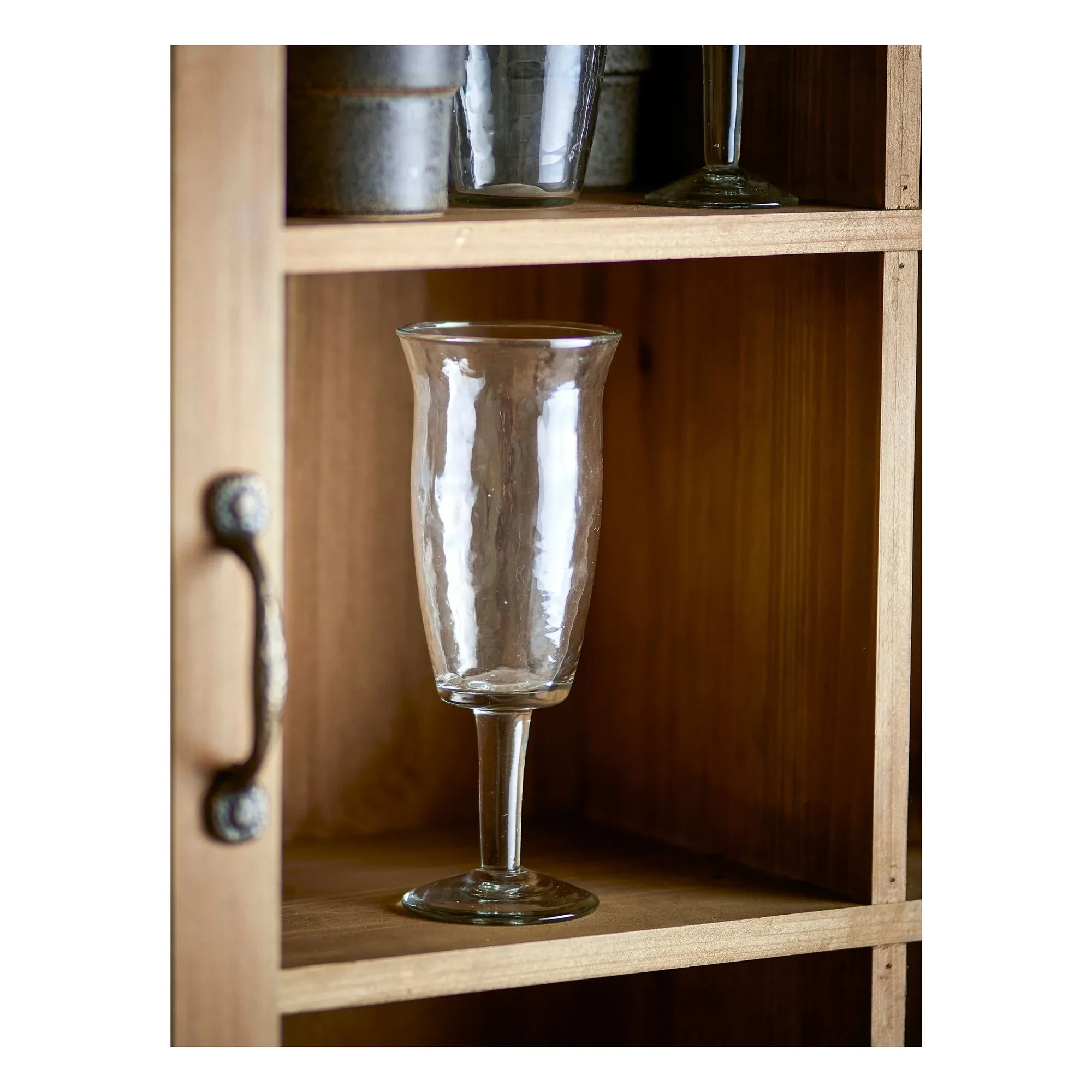 Bloomingville - Juego de 4 copas de vino Asha de vidrio reciclado | Transparente