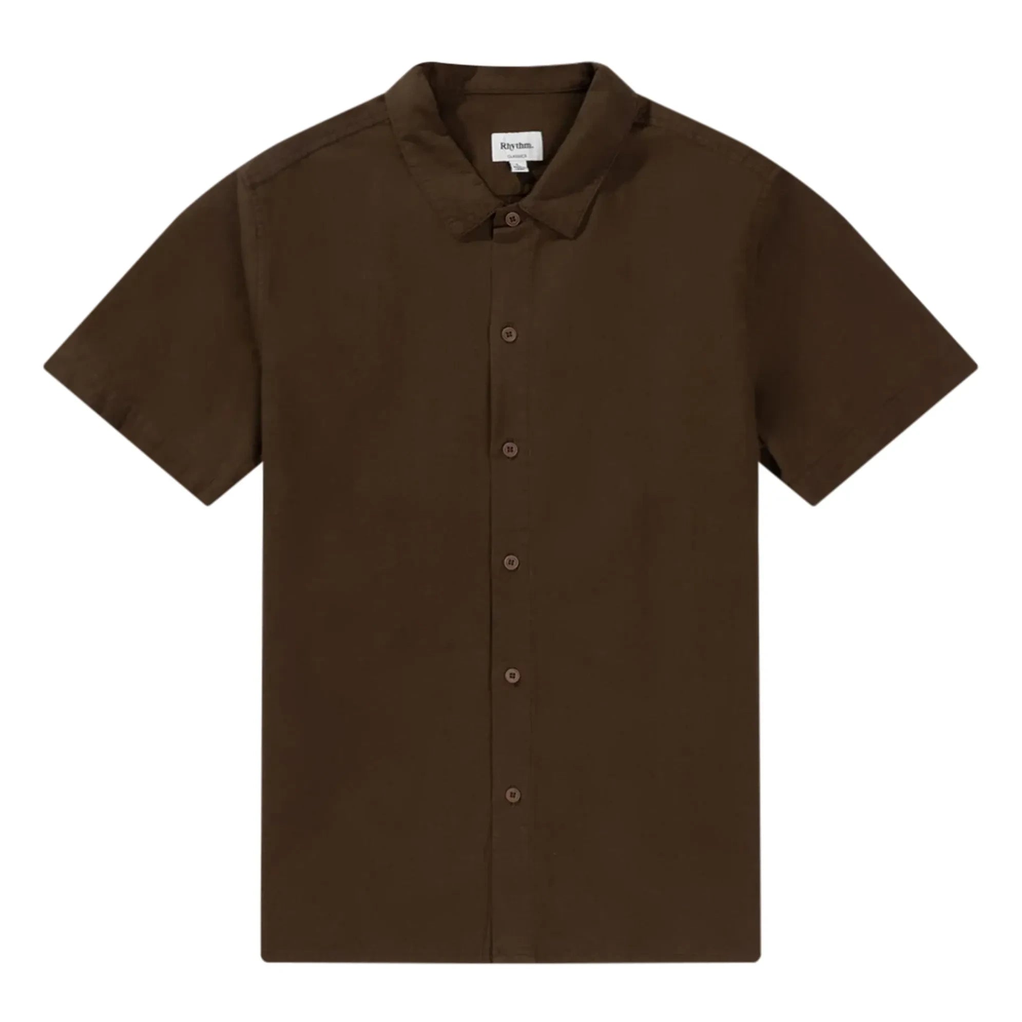 Rhythm - Blusa Clásica de Lino | Chocolate