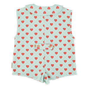 Piupiuchick - Mono de twill con corazón | Azul claro