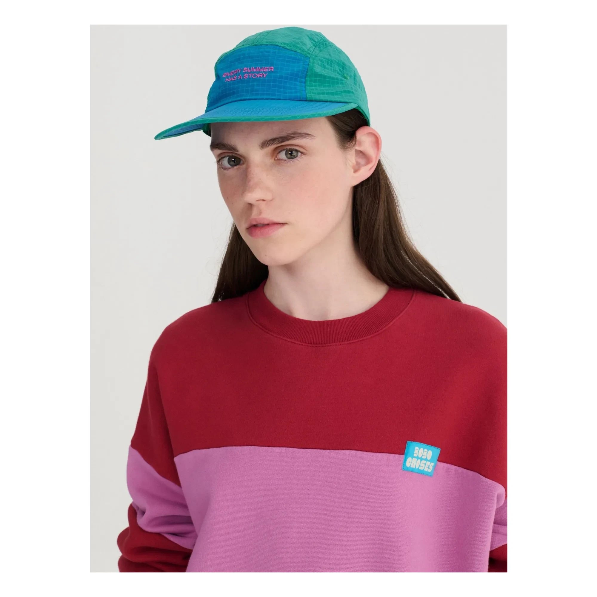 Bobo Choses - Sudadera de algodón orgánico color block | Rojo
